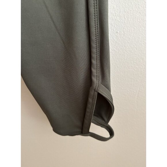 Nike Leggings Cross Front Small Green Stirrups Pull On Stretch Yoga Logo - Picture 4 of 10